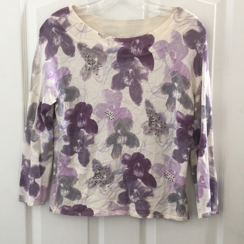 FINAL MARKDOWN Ladies Sigrid Olsen Embellished Top (SP)